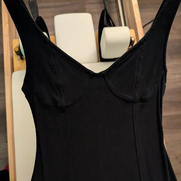 Aerie Classic Ribbed Black Dress - Picture 5 of 6